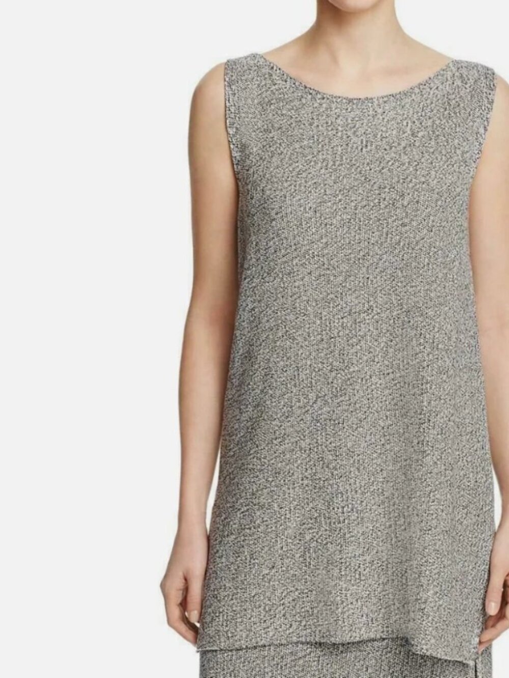 Eileen Fisher Tunic Sweater (Black/White) S